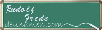 Rudolf Frede Visitenkarte